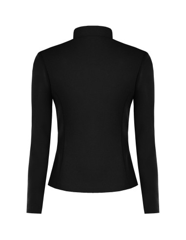 Getailleerde blazer van scuba-crêpe met asymmetrische rits