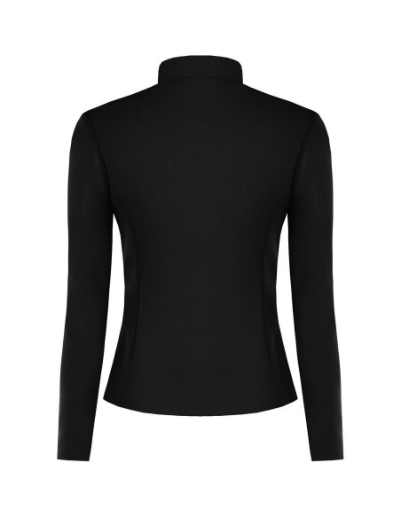 Getailleerde blazer van scuba-crêpe met asymmetrische rits