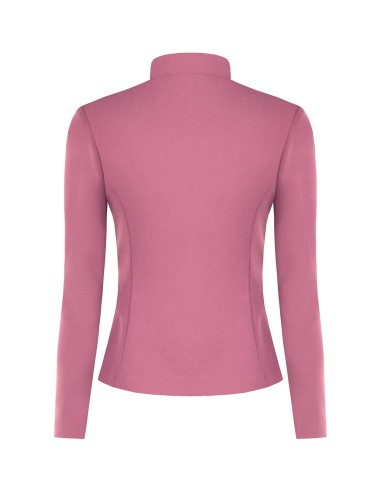 Getailleerde blazer van scuba-crêpe met asymmetrische rits