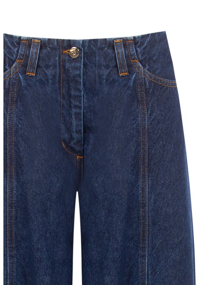Balloonjeans met stiksels aan de voorkant van Rinascimento