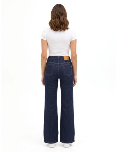 Wide-leg jeans met stretch, Zero-wassing, Rinascimento 2