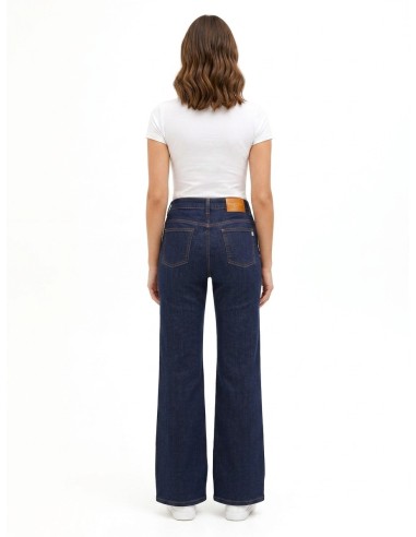 Wide-leg jeans met stretch, Zero-wassing, Rinascimento