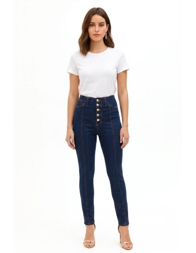 Stretch skinny jeans met zero wash van Rinascimento
