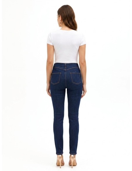 Stretch skinny jeans met zero wash van Rinascimento