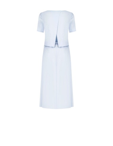Midi-jurk met 2-delige look van licht gekreukelde viscosemix Rinascimento