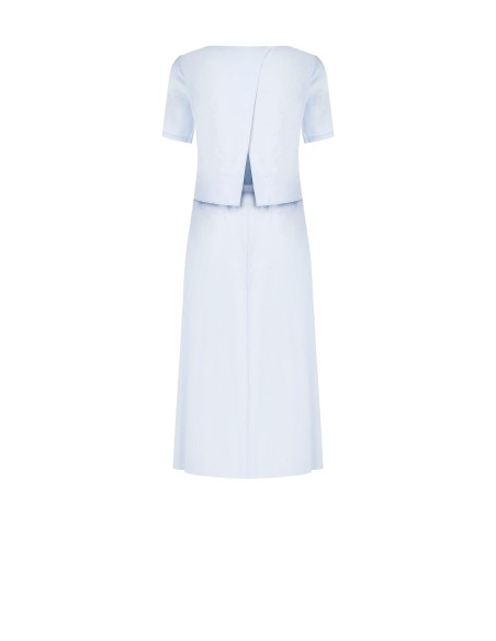 Midi-jurk met 2-delige look van licht gekreukelde viscosemix Rinascimento