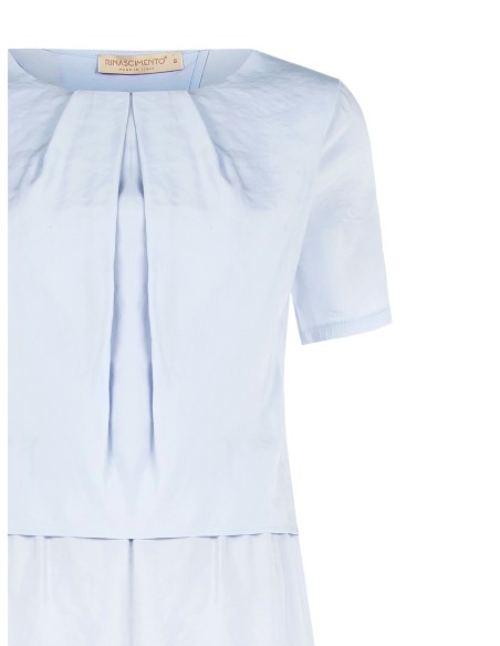 Midi-jurk met 2-delige look van licht gekreukelde viscosemix Rinascimento