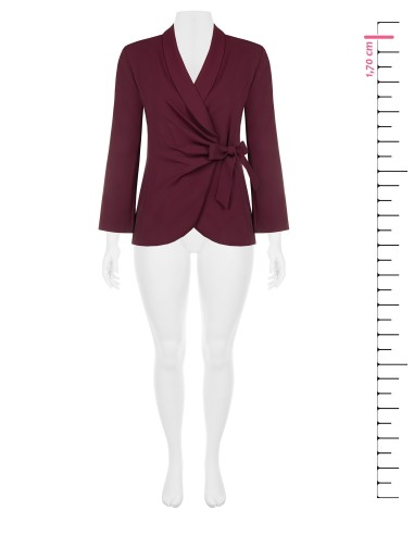 Curvy wikkelblazer van cadistof van Rinascimento Curvy