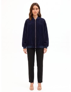 Oversized bomberjack van fluweel Rinascimento