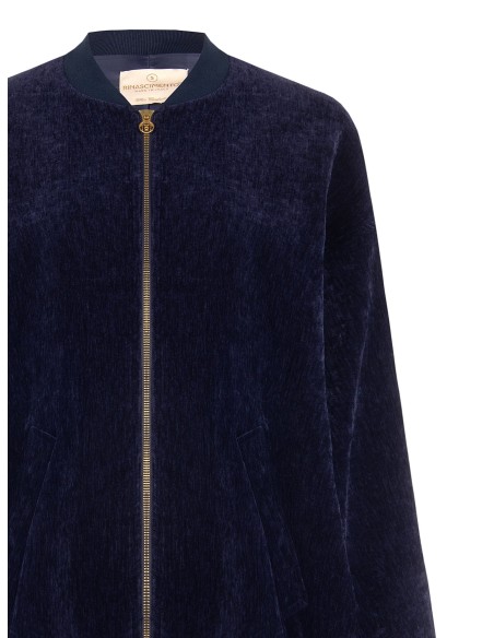 Oversized bomberjack van fluweel Rinascimento