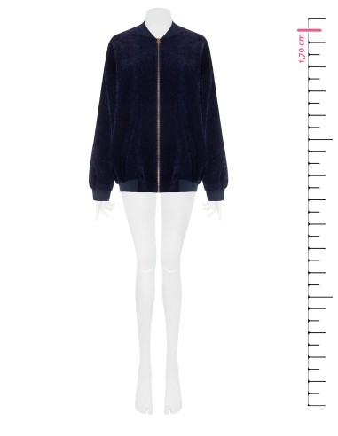 Oversized bomberjack van fluweel Rinascimento