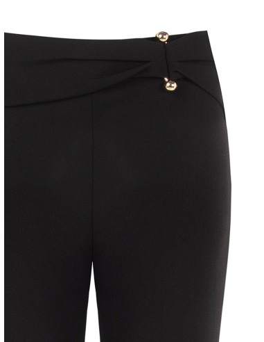 Olifantspijpen van scuba-crêpe met metalen detail en rimpeldetail in de taille van Rinascimento