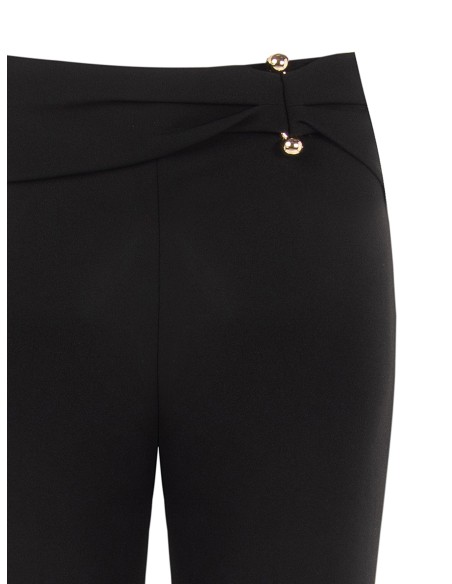 Olifantspijpen van scuba-crêpe met metalen detail en rimpeldetail in de taille van Rinascimento