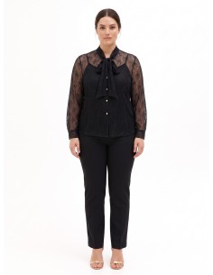 Set van een curvy top en kanten blouse met strik Rinascimento Curvy