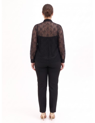 Set van een curvy top en kanten blouse met strik Rinascimento Curvy