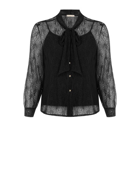 Set van een curvy top en kanten blouse met strik Rinascimento Curvy