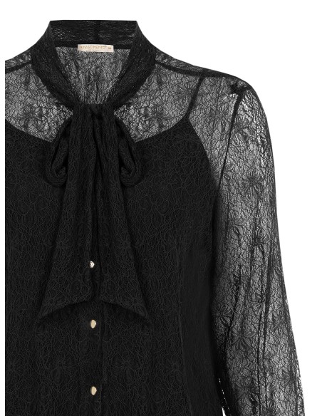 Set van een curvy top en kanten blouse met strik Rinascimento Curvy