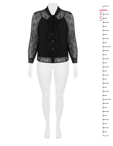 Set van een curvy top en kanten blouse met strik Rinascimento Curvy
