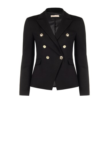 Getailleerde curvy blazerjas met dubbele rij knopen van Rinascimento Curvy
