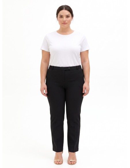 Curvy sigarettenbroek van cadistof met elastiek aan de achterkant Rinascimento Curvy