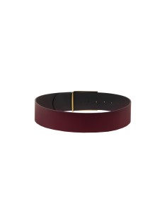 Hoge riem van glad echt leer met gesp met logo Rinascimento 2
