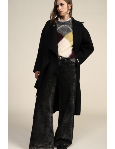 Dixie jeans met wijde pijpen en vintage wassing