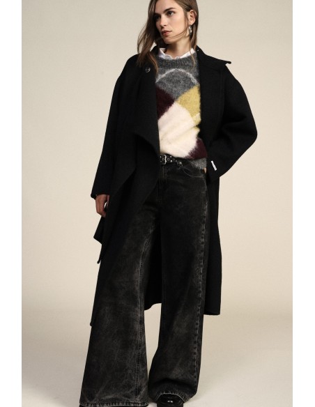 Dixie jeans met wijde pijpen en vintage wassing