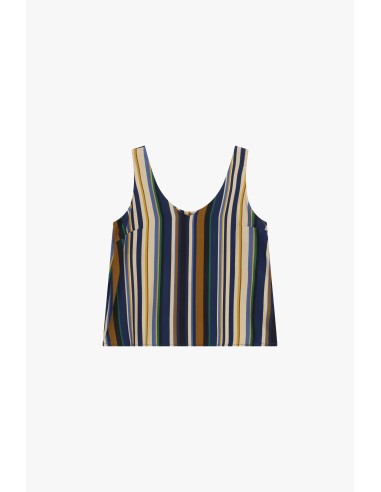 Top met diepe hals en gestreept patroon Dixie