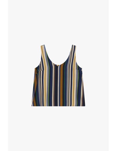 Top met diepe hals en gestreept patroon Dixie