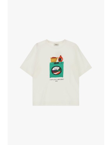 T-shirt met korte mouwen en wasmachineprint Relax Dixie