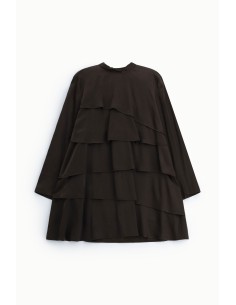 Korte jurk met lange mouwen en ruches Please 2