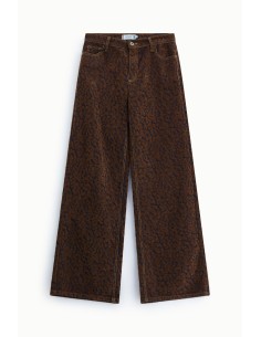 Palazzo-broek met dierenprint en hoge taille, alstublieft 2