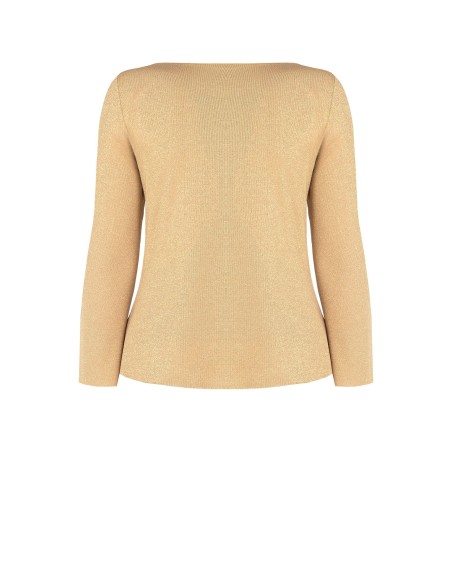 Aansluitende curvy-top van lurex met glanseffect en ronde hals van Rinascimento Curvy