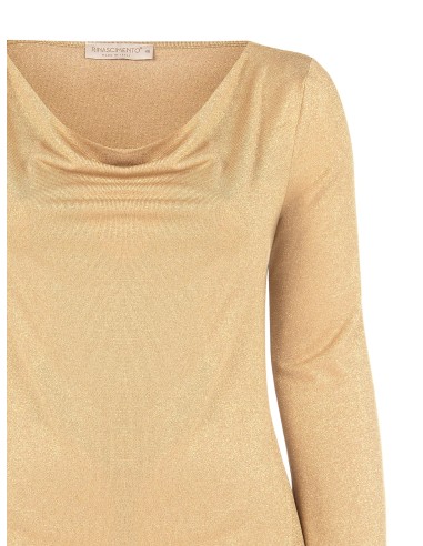 Aansluitende curvy-top van lurex met glanseffect en ronde hals van Rinascimento Curvy