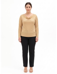 Aansluitende curvy-top van lurex met glanseffect en ronde hals van Rinascimento Curvy