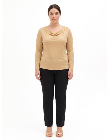 Aansluitende curvy-top van lurex met glanseffect en ronde hals van Rinascimento Curvy