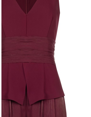 Palazzo-jumpsuit van gelamineerd satijn met een soepelvallend lijfje van Rinascimento-stof