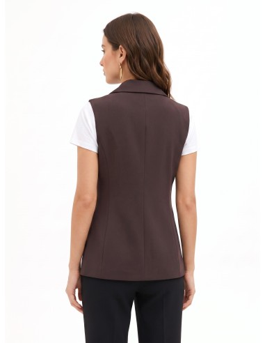 Getailleerd gilet met dubbele rij knopen van Cadi-stof Rinascimento