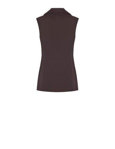 Getailleerd gilet met dubbele rij knopen van Cadi-stof Rinascimento