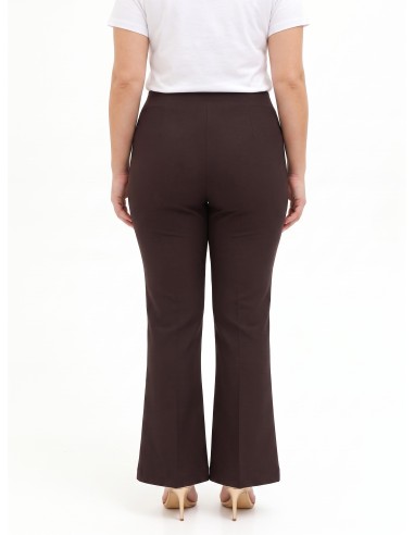Curvy-pantalon met uitlopende pijpen van technische stof – Rinascimento Curvy