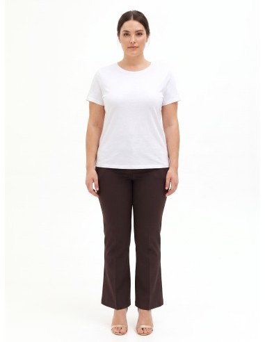 Curvy-pantalon met uitlopende pijpen van technische stof – Rinascimento Curvy