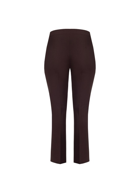 Curvy-pantalon met uitlopende pijpen van technische stof – Rinascimento Curvy