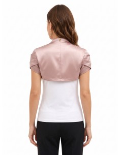 Rinascimento satijnen bolero-schoudercover met gekruiste mouwen 2