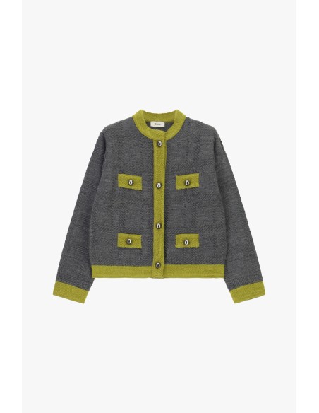 Kort vest met geometrisch motief en vier zakken van Dixie