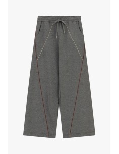 Palazzo-broek met contrasterende details en trekkoord Dixie