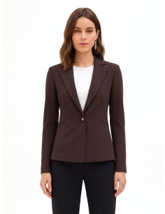 Getailleerd blazerjasje van technische stof met Rinascimento-logoknoop