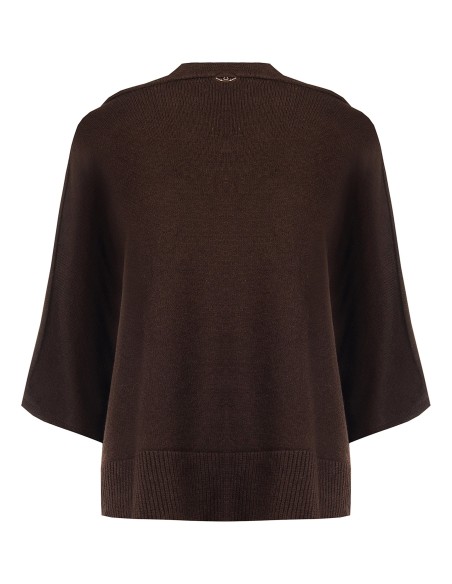 Lichte oversized polotrui van viscosemix met 3/4-mouwen Rinascimento