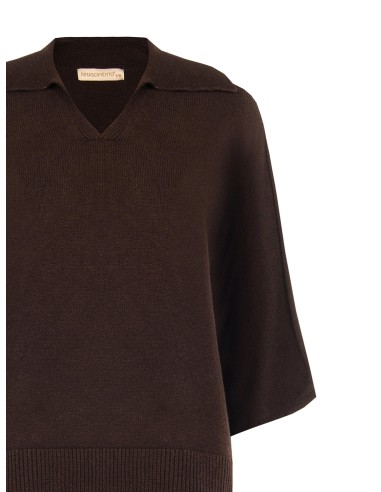 Lichte oversized polotrui van viscosemix met 3/4-mouwen Rinascimento