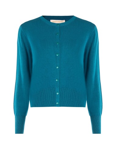 Rinascimento cardigan met ronde hals en ton-sur-ton knopen