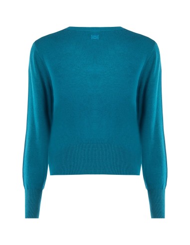Rinascimento cardigan met ronde hals en ton-sur-ton knopen